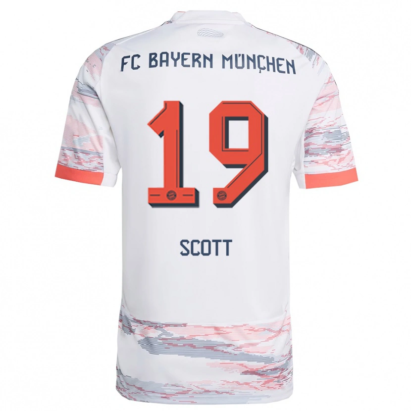 Danxen Heren Michael Scott #19 Wit Grijs Uitshirt Uittenue 2025/26 T-Shirt