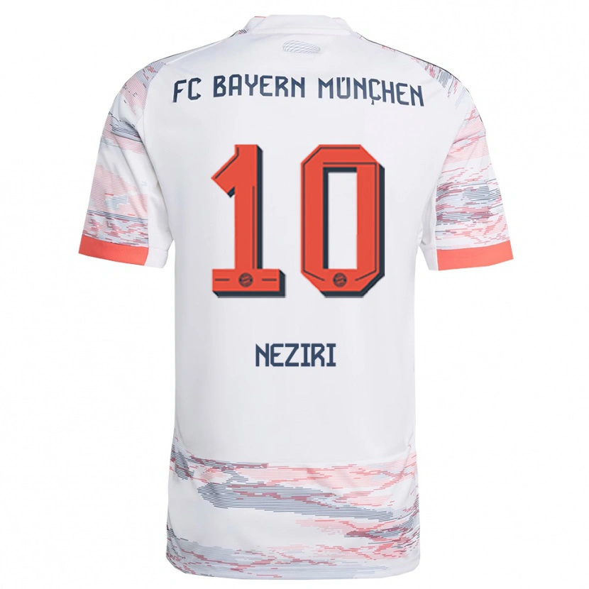 Danxen Heren Behar Neziri #10 Wit Grijs Uitshirt Uittenue 2025/26 T-Shirt