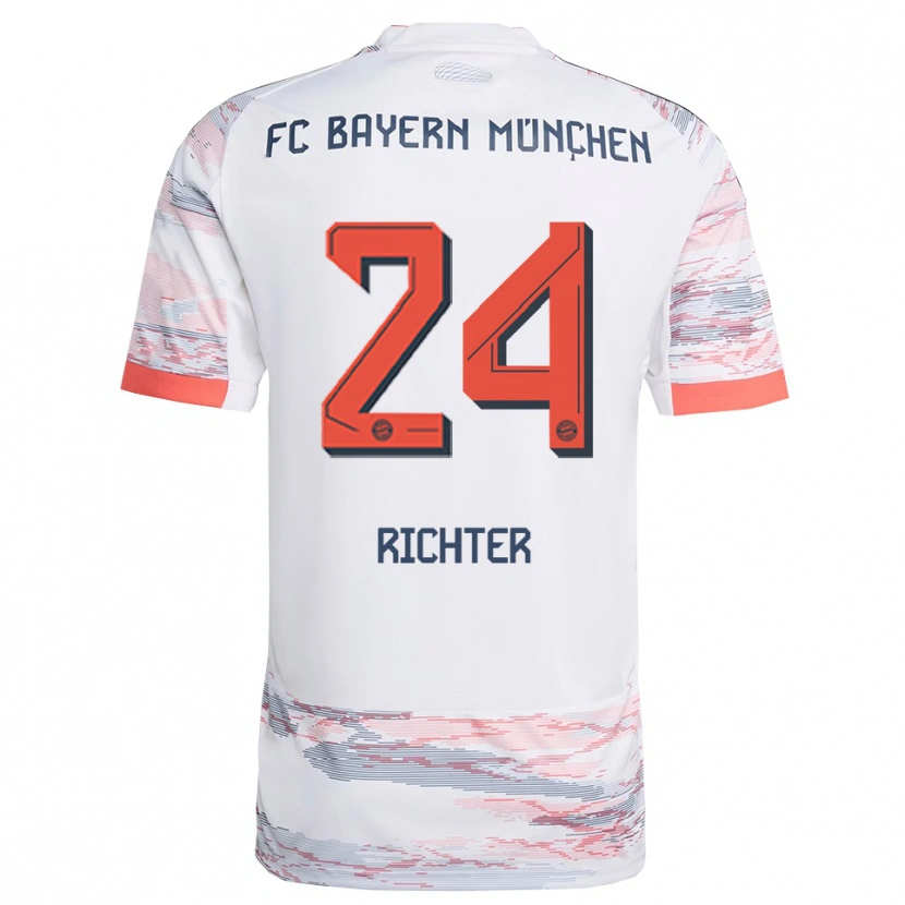 Danxen Heren Louis Richter #24 Wit Grijs Uitshirt Uittenue 2025/26 T-Shirt