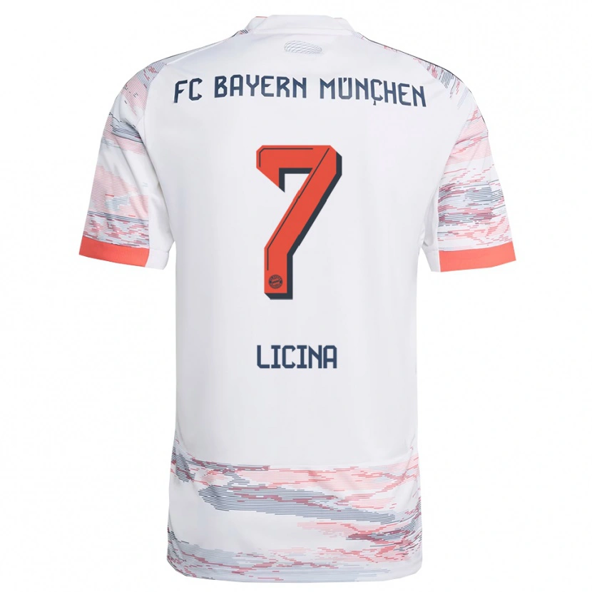Danxen Heren Adin Licina #7 Wit Grijs Uitshirt Uittenue 2025/26 T-Shirt
