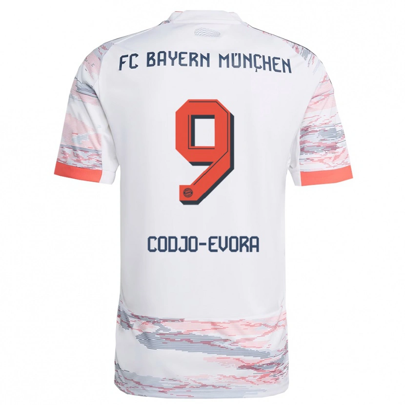 Danxen Heren Noah Codjo-Evora #9 Wit Grijs Uitshirt Uittenue 2025/26 T-Shirt