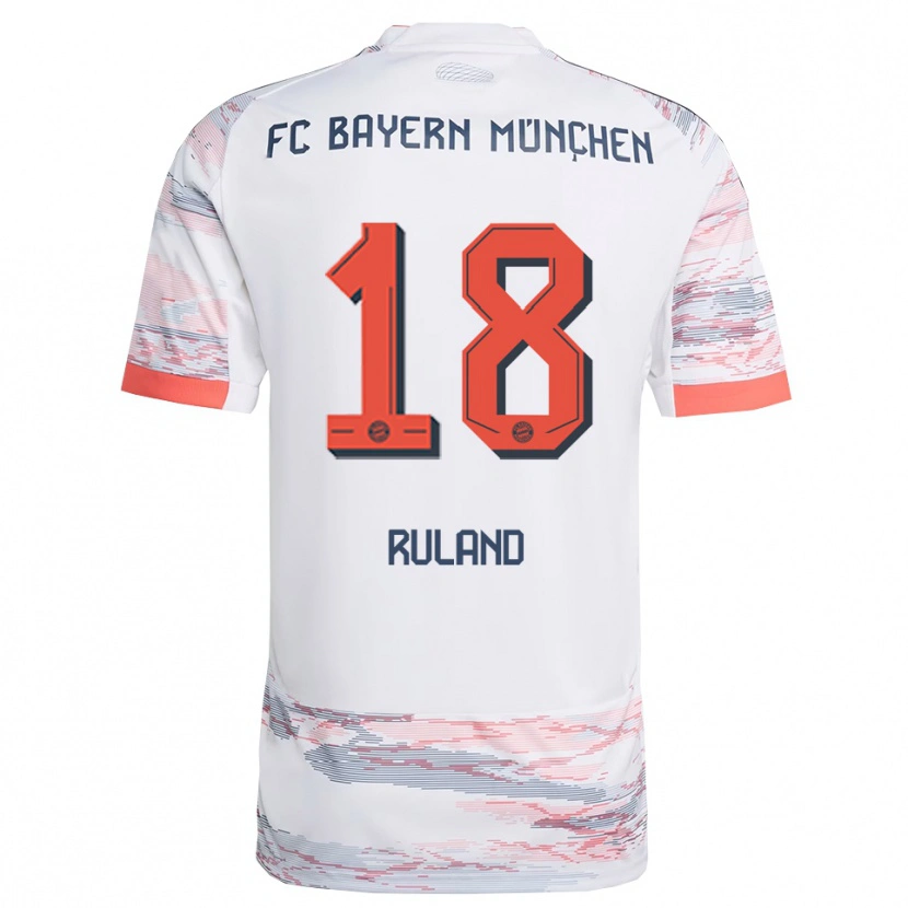 Danxen Heren Leonard Ruland #18 Wit Grijs Uitshirt Uittenue 2025/26 T-Shirt