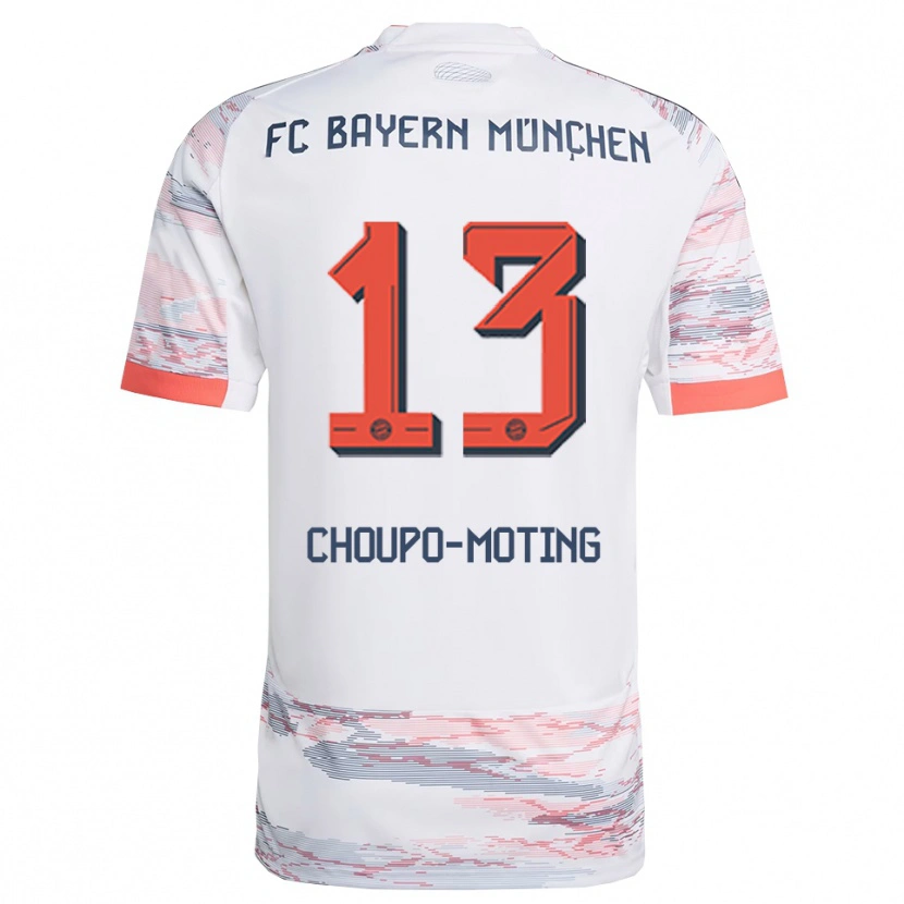 Danxen Heren Eric Maxim Choupo-Moting #13 Wit Grijs Uitshirt Uittenue 2025/26 T-Shirt