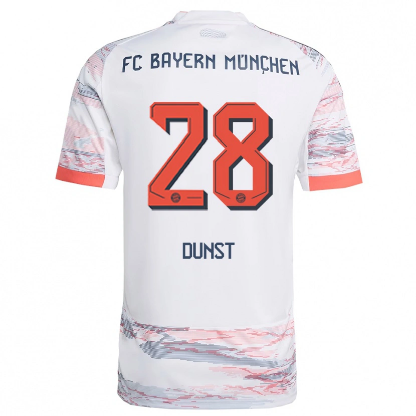 Danxen Heren Barbara Dunst #28 Wit Grijs Uitshirt Uittenue 2025/26 T-Shirt