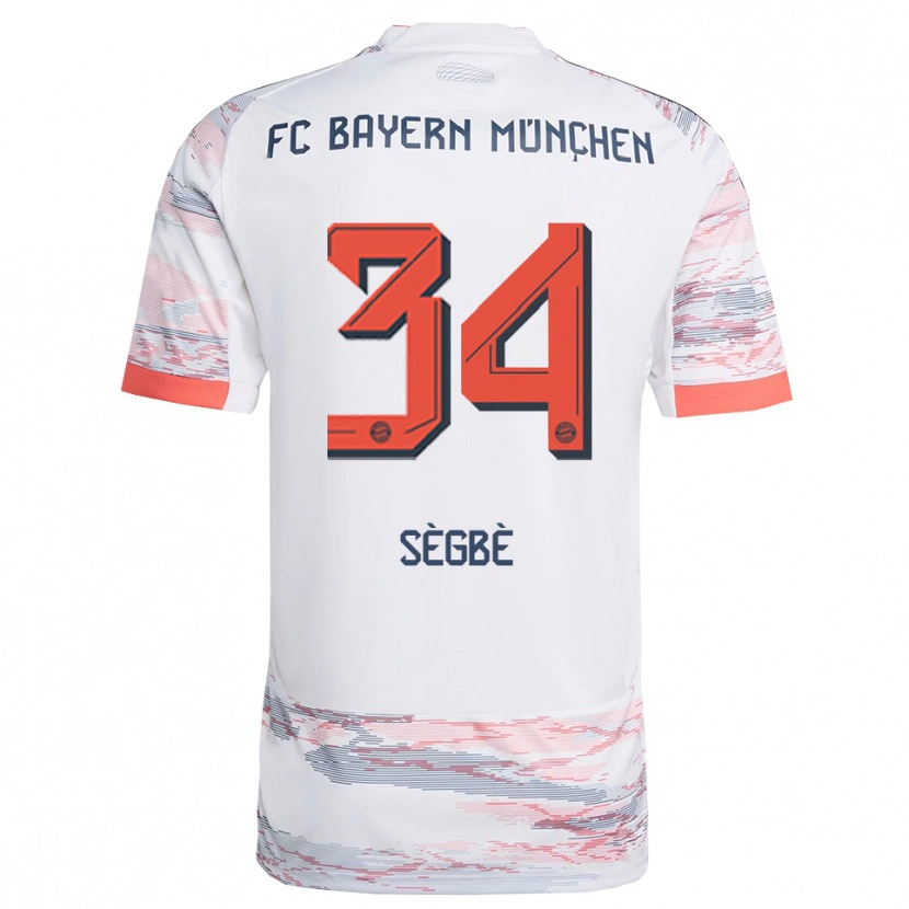 Danxen Heren Désiré Sègbè #34 Wit Grijs Uitshirt Uittenue 2025/26 T-Shirt