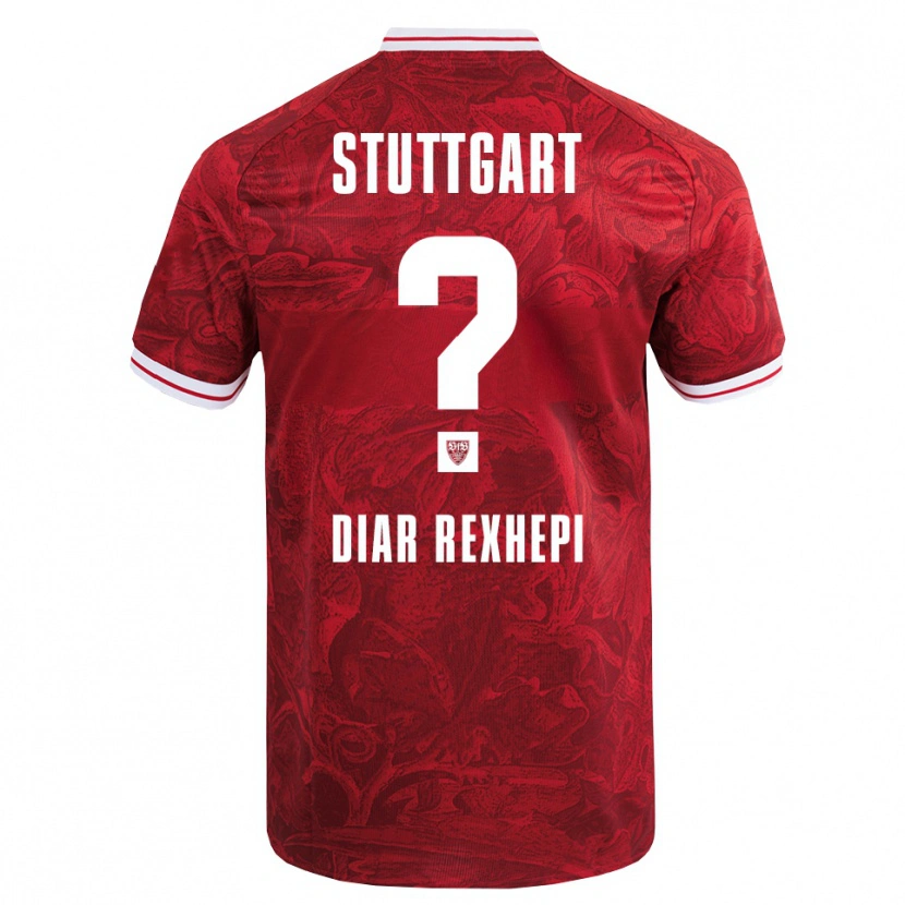 Danxen Heren Diar Rexhepi #0 Rood Zwart Uitshirt Uittenue 2025/26 T-Shirt