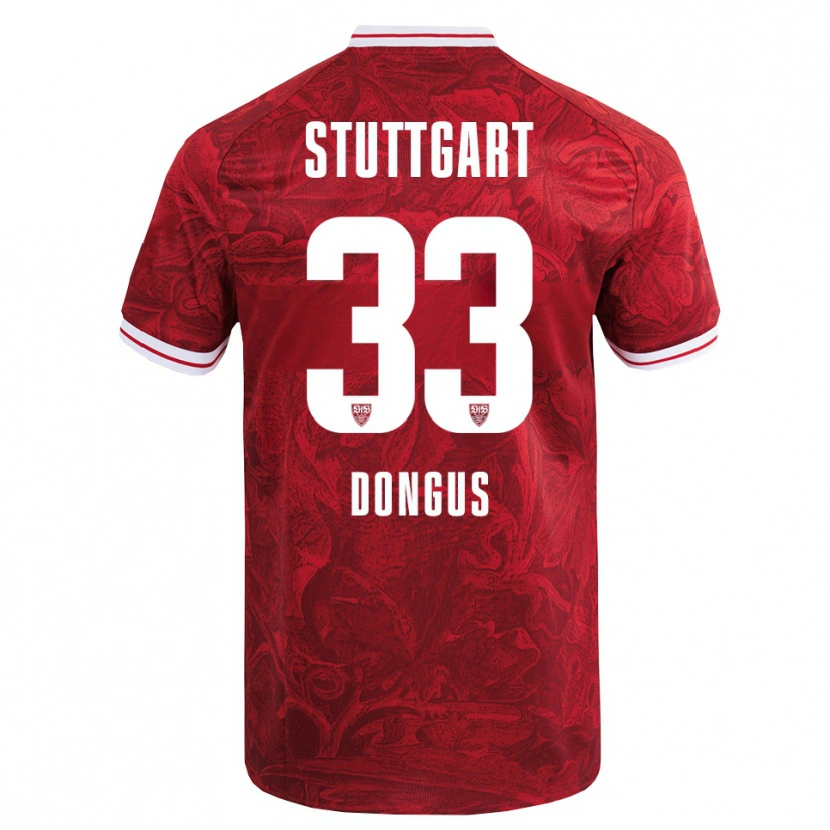 Danxen Heren Fabienne Dongus #33 Rood Zwart Uitshirt Uittenue 2025/26 T-Shirt