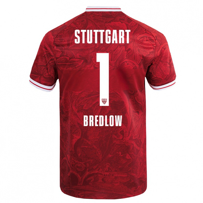 Danxen Heren Fabian Bredlow #1 Rood Zwart Uitshirt Uittenue 2025/26 T-Shirt