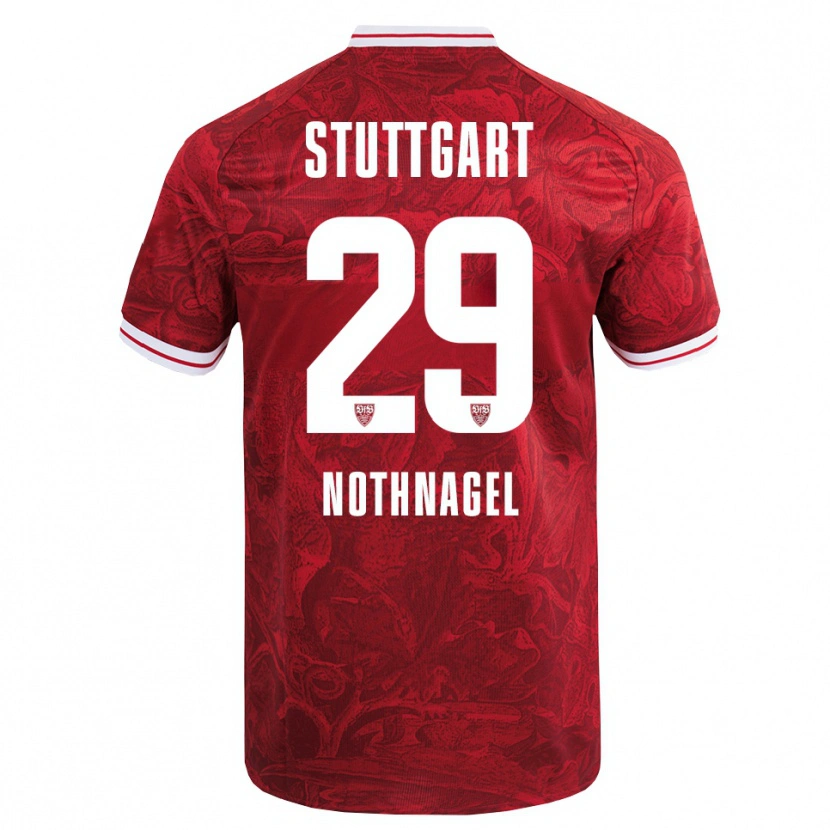 Danxen Heren Dominik Nothnagel #29 Rood Zwart Uitshirt Uittenue 2025/26 T-Shirt