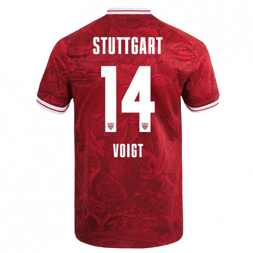 Danxen Heren Max Voigt #14 Rood Zwart Uitshirt Uittenue 2025/26 T-Shirt