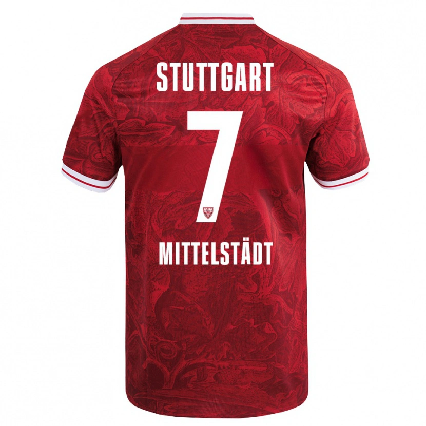 Danxen Heren Maximilian Mittelstädt #7 Rood Zwart Uitshirt Uittenue 2025/26 T-Shirt