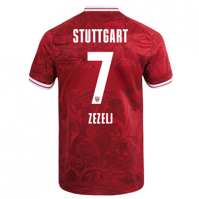 Danxen Heren Neno Zezelj #7 Rood Zwart Uitshirt Uittenue 2025/26 T-Shirt