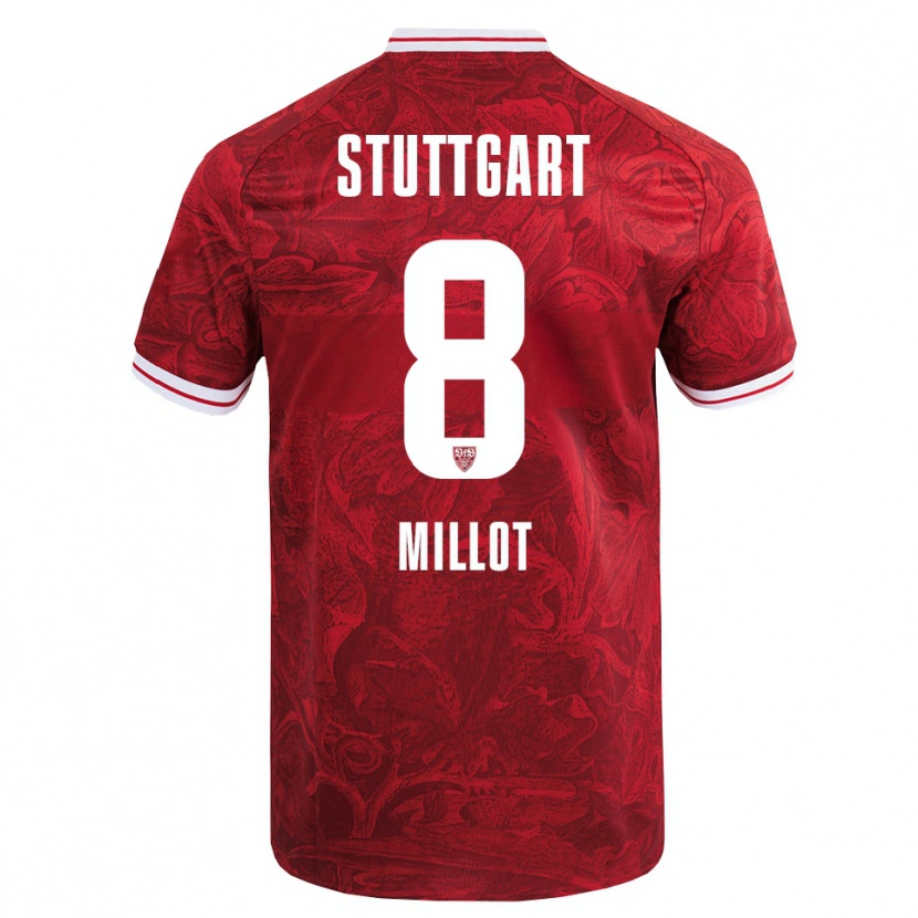 Danxen Heren Enzo Millot #8 Rood Zwart Uitshirt Uittenue 2025/26 T-Shirt