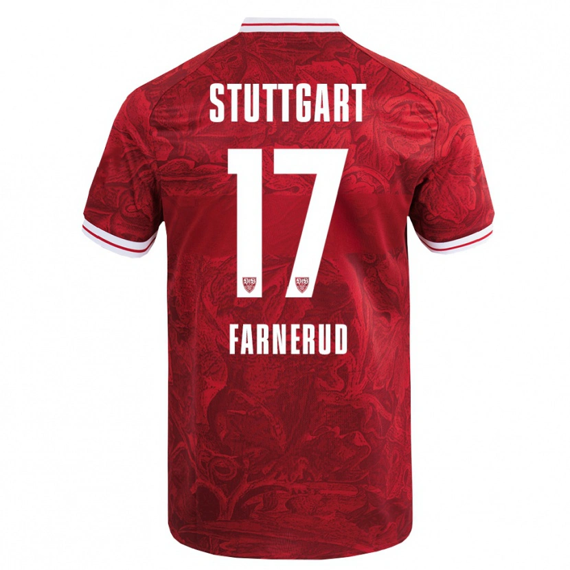 Danxen Heren Colin Farnerud #17 Rood Zwart Uitshirt Uittenue 2025/26 T-Shirt