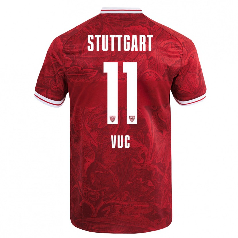 Danxen Heren Patrick Vuc #11 Rood Zwart Uitshirt Uittenue 2025/26 T-Shirt