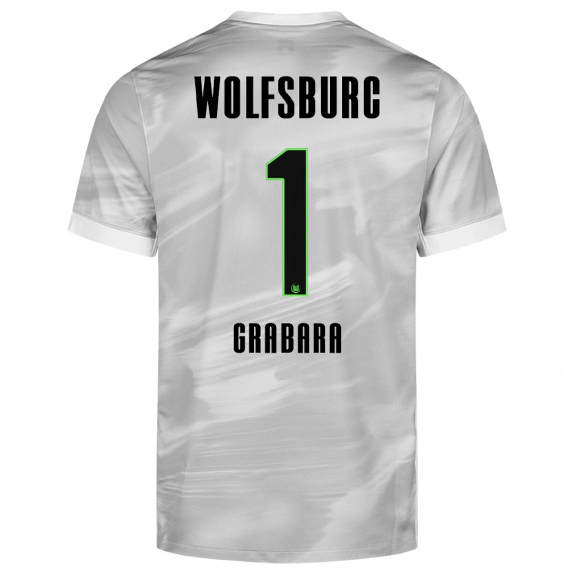 Danxen Heren Kamil Grabara #1 Grijs Wit Uitshirt Uittenue 2025/26 T-Shirt