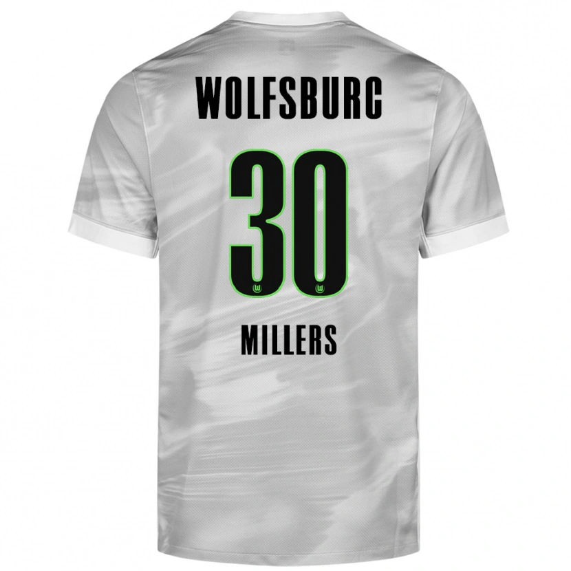 Danxen Heren Kristers Millers #30 Grijs Wit Uitshirt Uittenue 2025/26 T-Shirt
