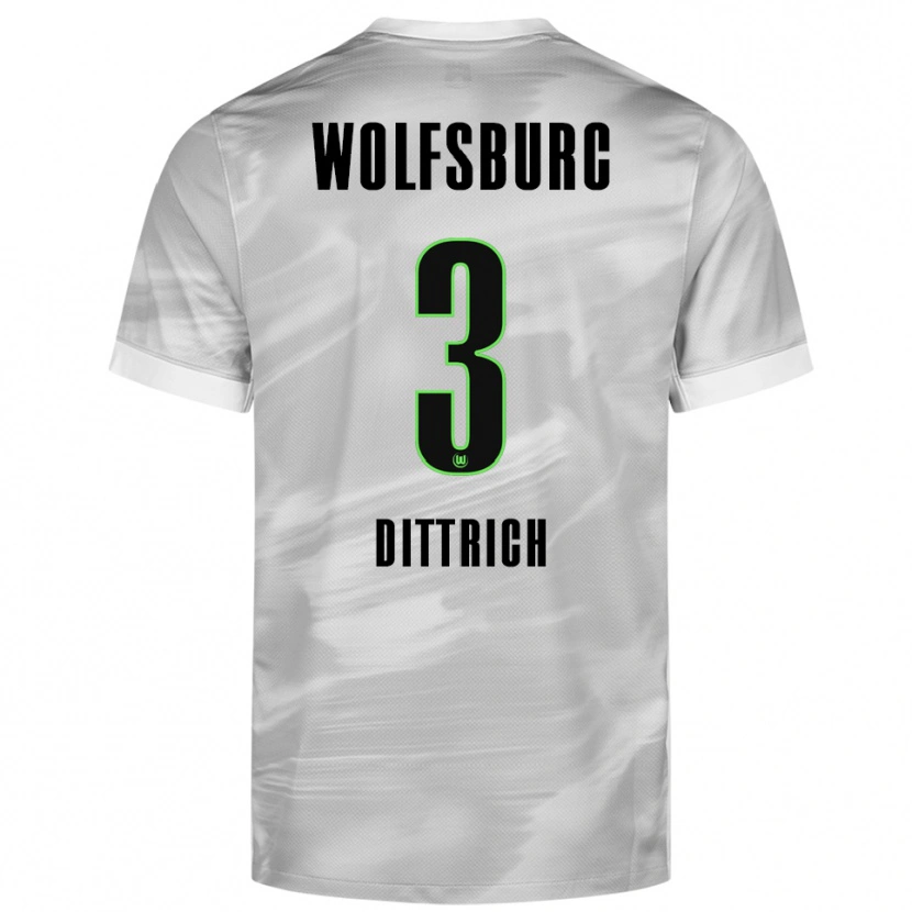 Danxen Heren Elia Dittrich #3 Grijs Wit Uitshirt Uittenue 2025/26 T-Shirt