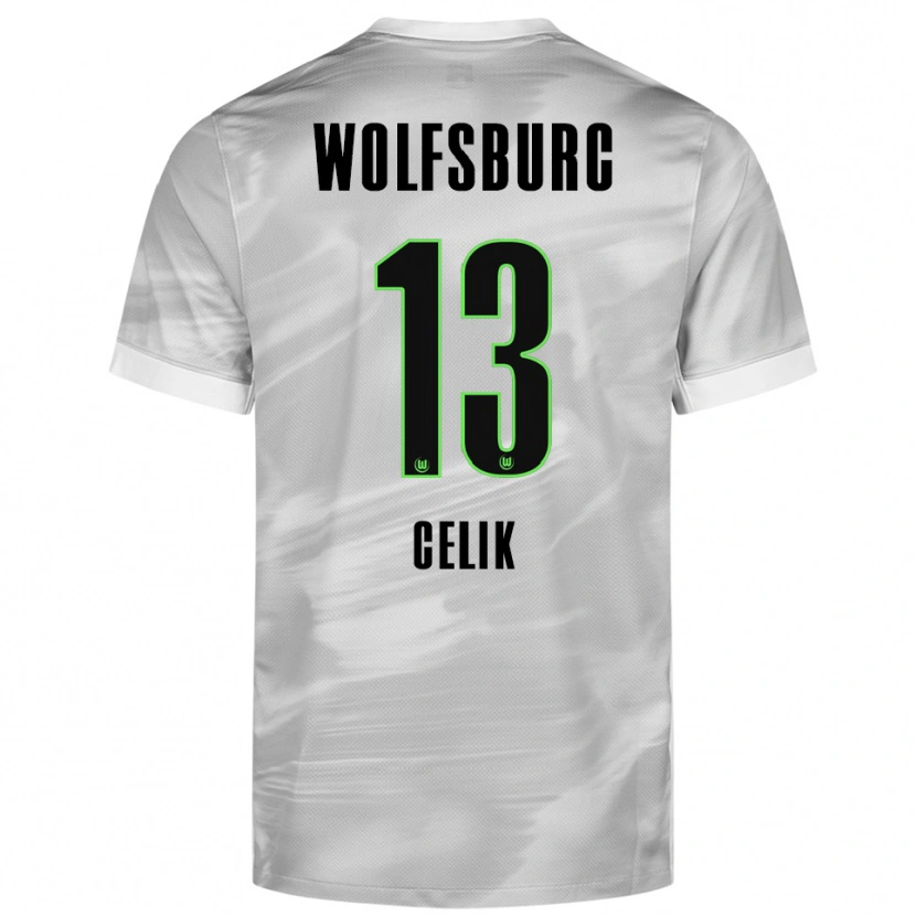 Danxen Heren Dennis Celik #13 Grijs Wit Uitshirt Uittenue 2025/26 T-Shirt