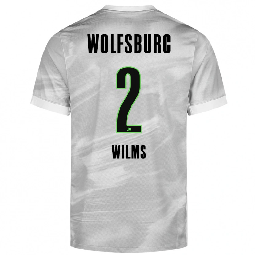 Danxen Heren Lynn Wilms #2 Grijs Wit Uitshirt Uittenue 2025/26 T-Shirt