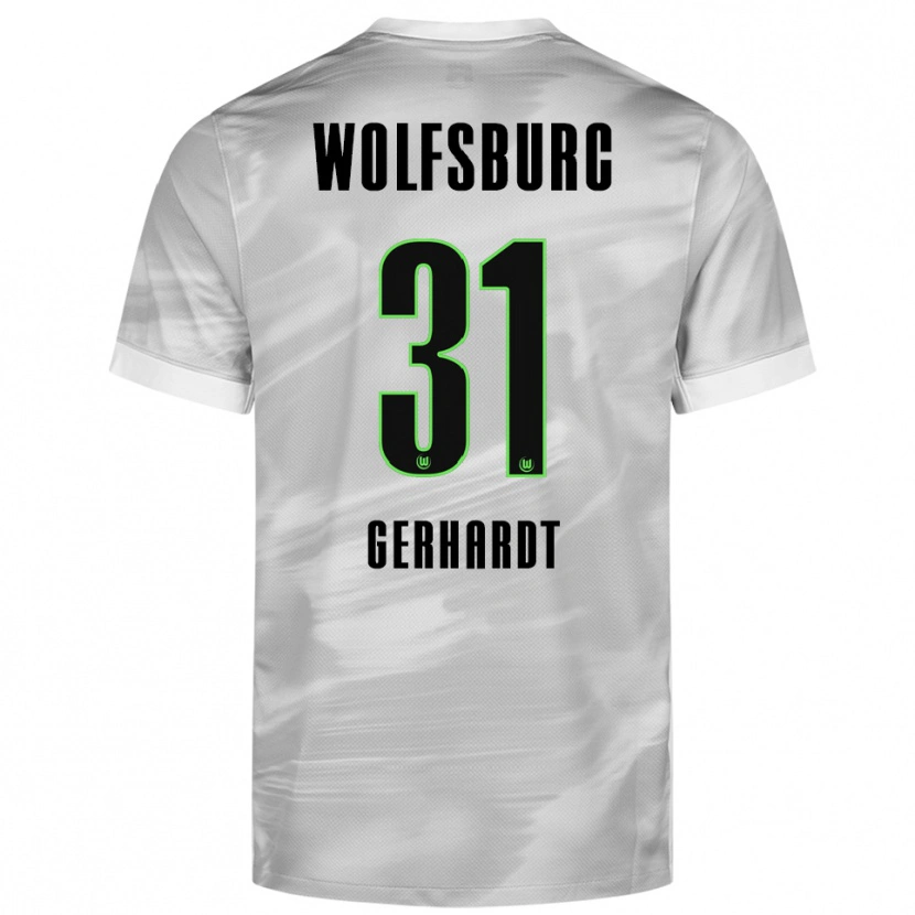 Danxen Heren Yannick Gerhardt #31 Grijs Wit Uitshirt Uittenue 2025/26 T-Shirt