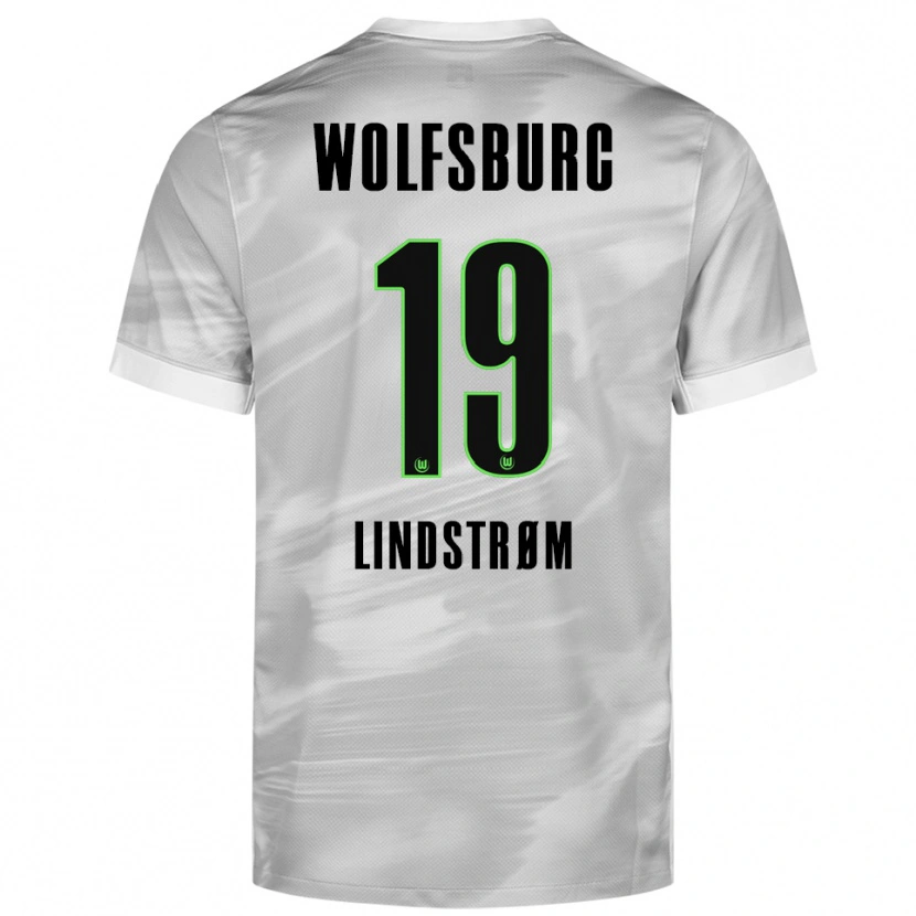 Danxen Heren Jesper Lindstrøm #19 Grijs Wit Uitshirt Uittenue 2025/26 T-Shirt