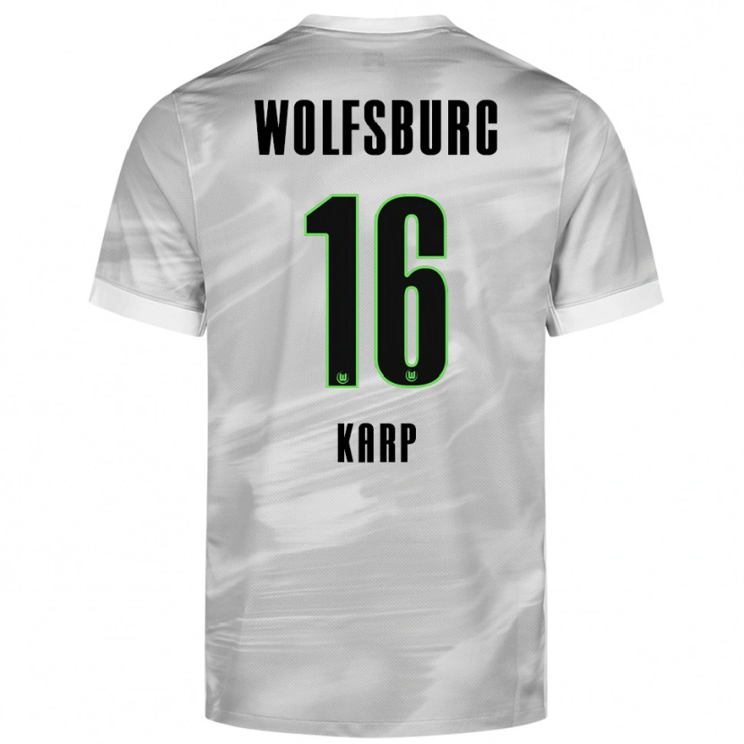Danxen Heren Maurice Karp #16 Grijs Wit Uitshirt Uittenue 2025/26 T-Shirt