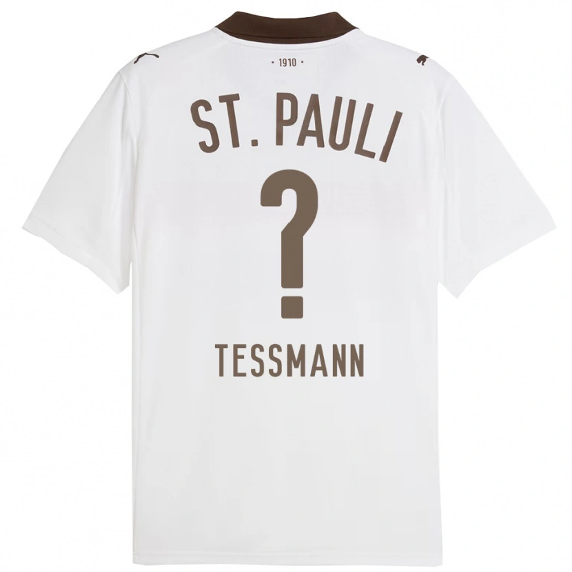 Danxen Heren Niklas Teßmann #0 Wit Rood Uitshirt Uittenue 2025/26 T-Shirt