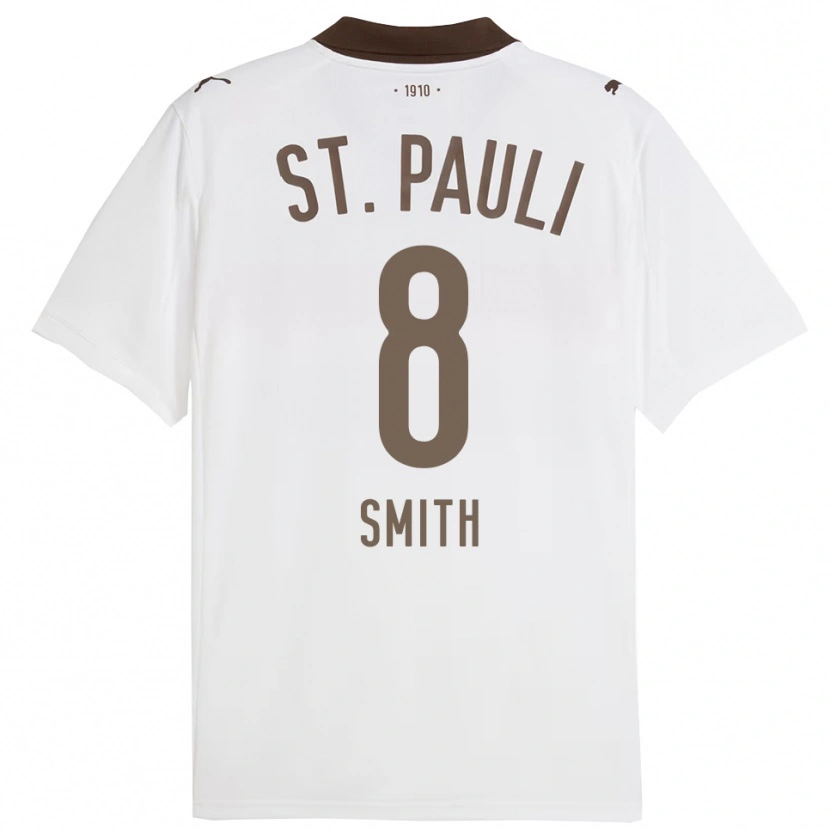 Danxen Heren Eric Smith #8 Wit Rood Uitshirt Uittenue 2025/26 T-Shirt