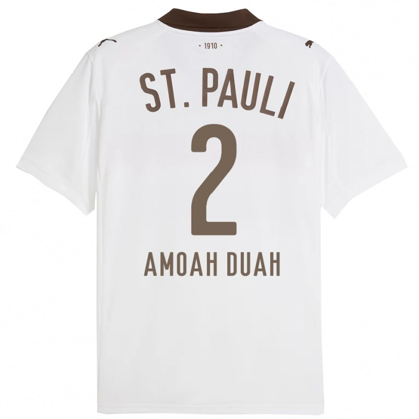 Danxen Heren Reuel Amoah Duah #2 Wit Rood Uitshirt Uittenue 2025/26 T-Shirt