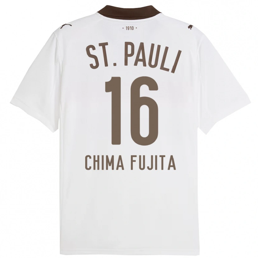 Danxen Heren Joel Chima Fujita #16 Wit Rood Uitshirt Uittenue 2025/26 T-Shirt