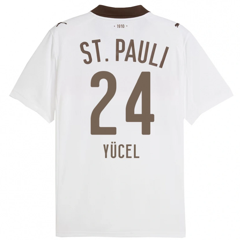 Danxen Heren Simon Yücel #24 Wit Rood Uitshirt Uittenue 2025/26 T-Shirt