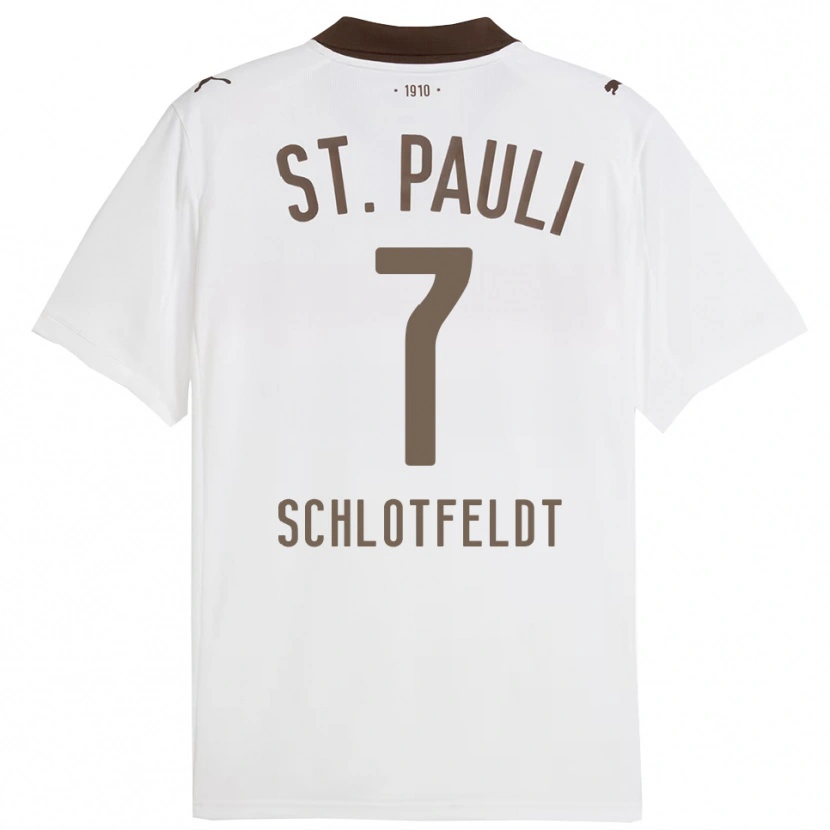 Danxen Heren Tim Schlotfeldt #7 Wit Rood Uitshirt Uittenue 2025/26 T-Shirt