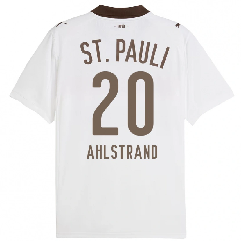 Danxen Heren Erik Ahlstrand #20 Wit Rood Uitshirt Uittenue 2025/26 T-Shirt