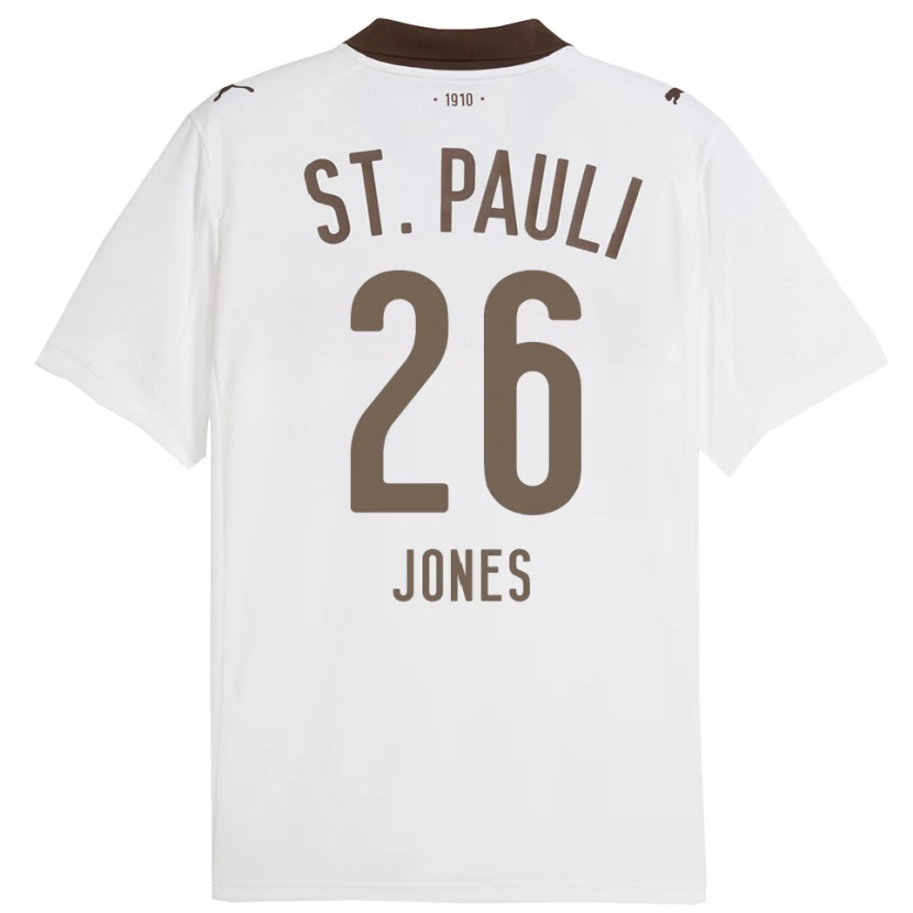 Danxen Heren Ricky-Jade Jones #26 Wit Rood Uitshirt Uittenue 2025/26 T-Shirt