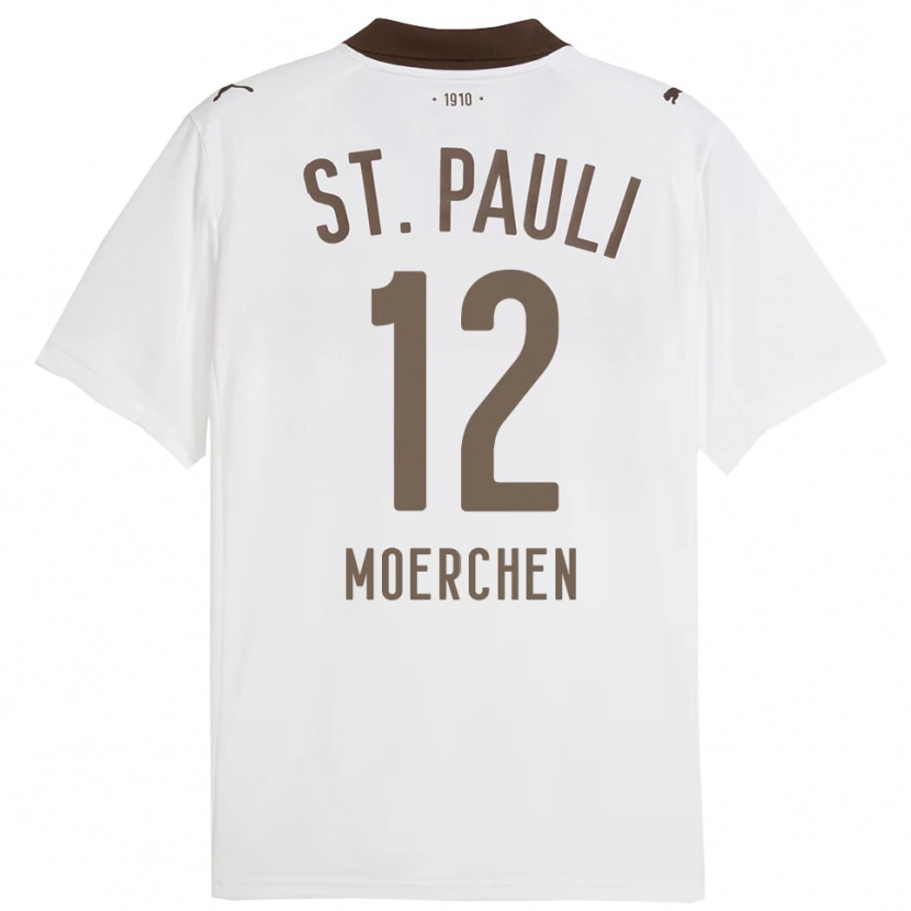 Danxen Heren Theo Moerchen #12 Wit Rood Uitshirt Uittenue 2025/26 T-Shirt