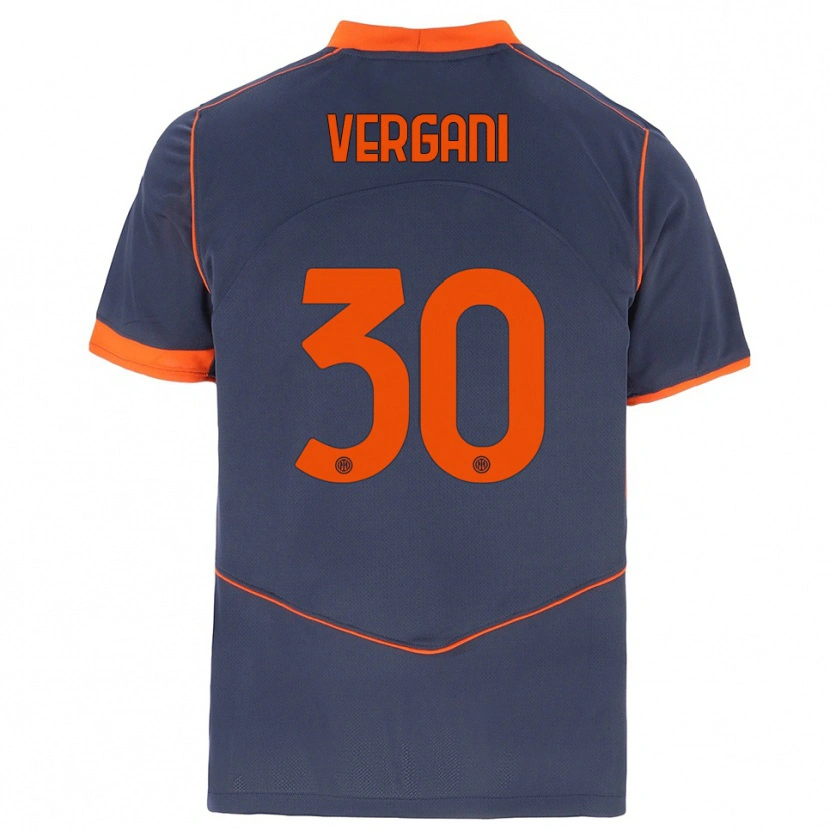 Danxen Heren Bianca Vergani #30 Grijs Oranje Thuisshirt Derde Tenue 2025/26 T-Shirt
