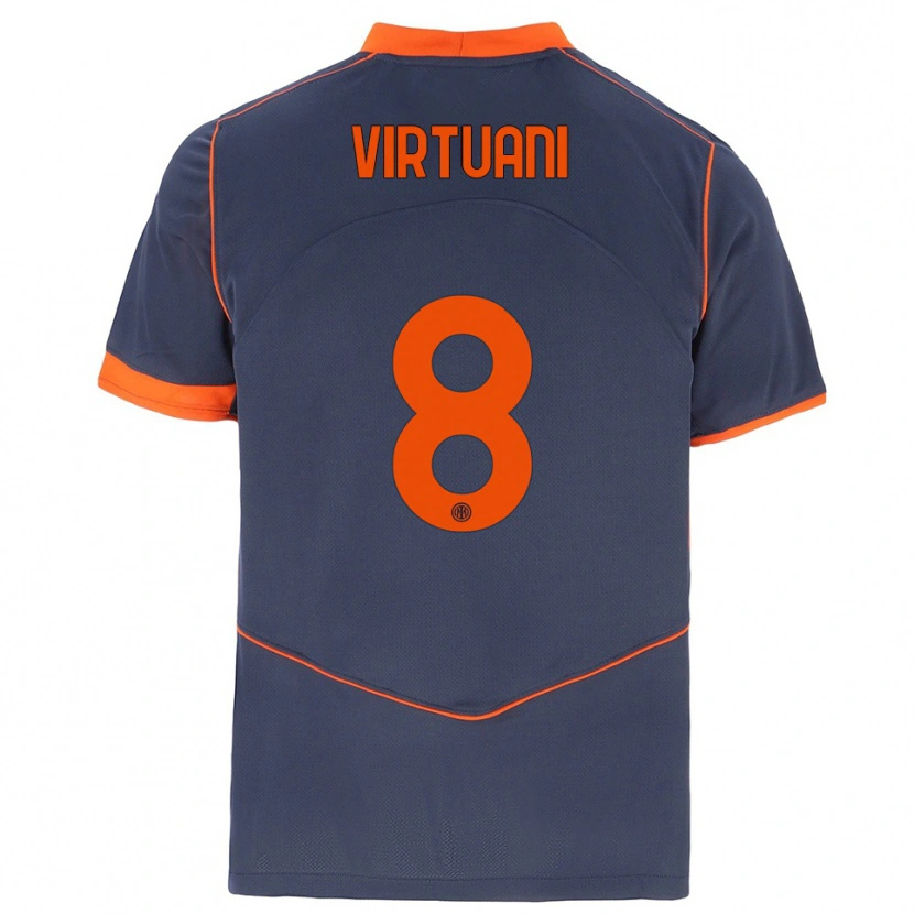 Danxen Heren Marco Virtuani #8 Grijs Oranje Thuisshirt Derde Tenue 2025/26 T-Shirt
