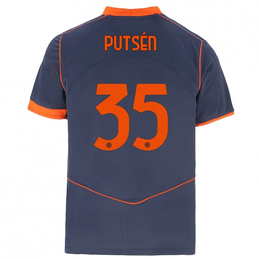 Danxen Heren Dino Putsén #35 Grijs Oranje Thuisshirt Derde Tenue 2025/26 T-Shirt