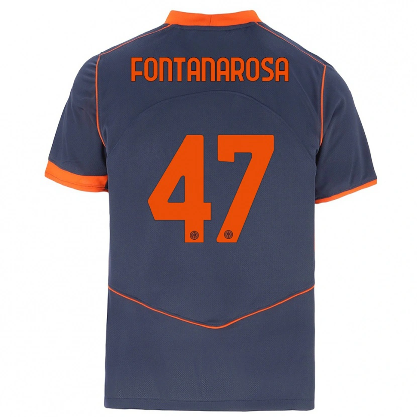 Danxen Heren Alessandro Fontanarosa #47 Grijs Oranje Thuisshirt Derde Tenue 2025/26 T-Shirt
