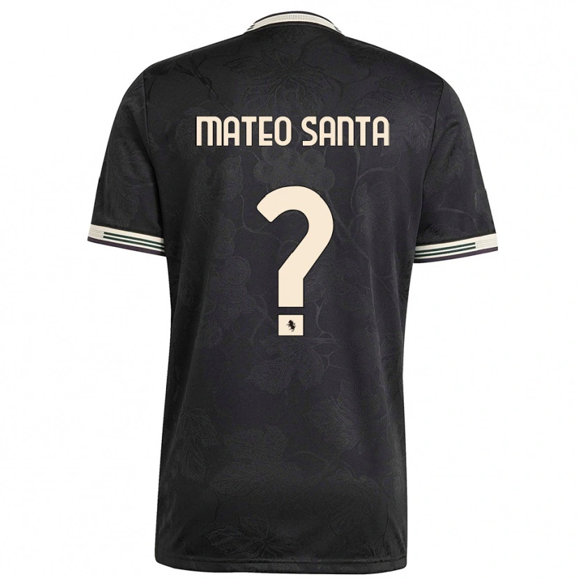 Danxen Heren Mateo Santa Maria #0 Zwart Wit Groen Thuisshirt Derde Tenue 2025/26 T-Shirt