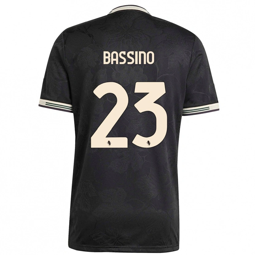 Danxen Heren Alessandro Bassino #23 Zwart Wit Groen Thuisshirt Derde Tenue 2025/26 T-Shirt
