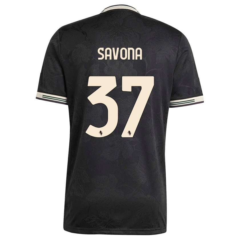 Danxen Heren Nicolò Savona #37 Zwart Wit Groen Thuisshirt Derde Tenue 2025/26 T-Shirt