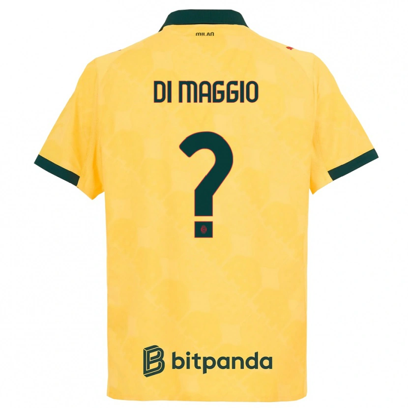 Danxen Heren Simone Di Maggio #0 Geel Zwart Thuisshirt Derde Tenue 2025/26 T-Shirt