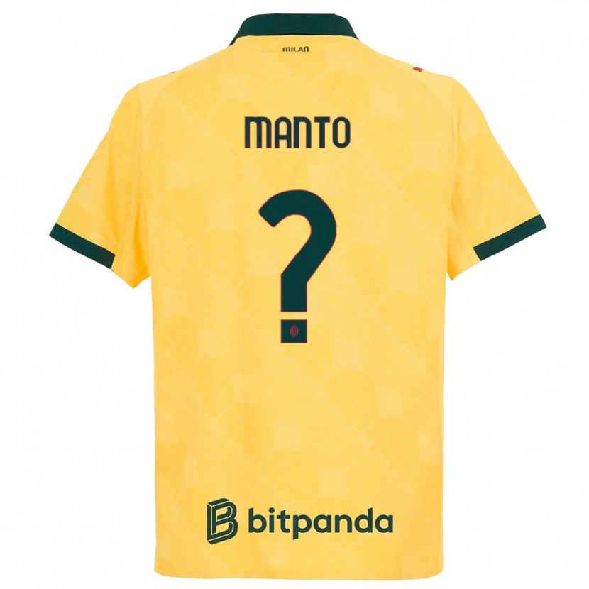 Danxen Heren Gaetano Manto #0 Geel Zwart Thuisshirt Derde Tenue 2025/26 T-Shirt
