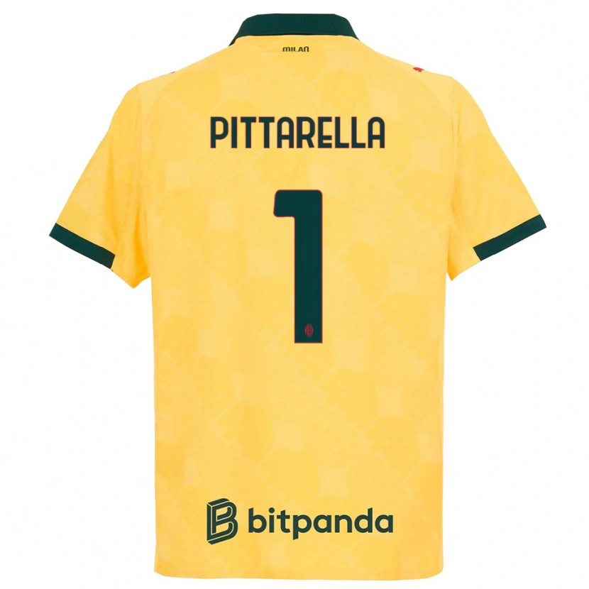 Danxen Heren Matteo Pittarella #1 Geel Zwart Thuisshirt Derde Tenue 2025/26 T-Shirt