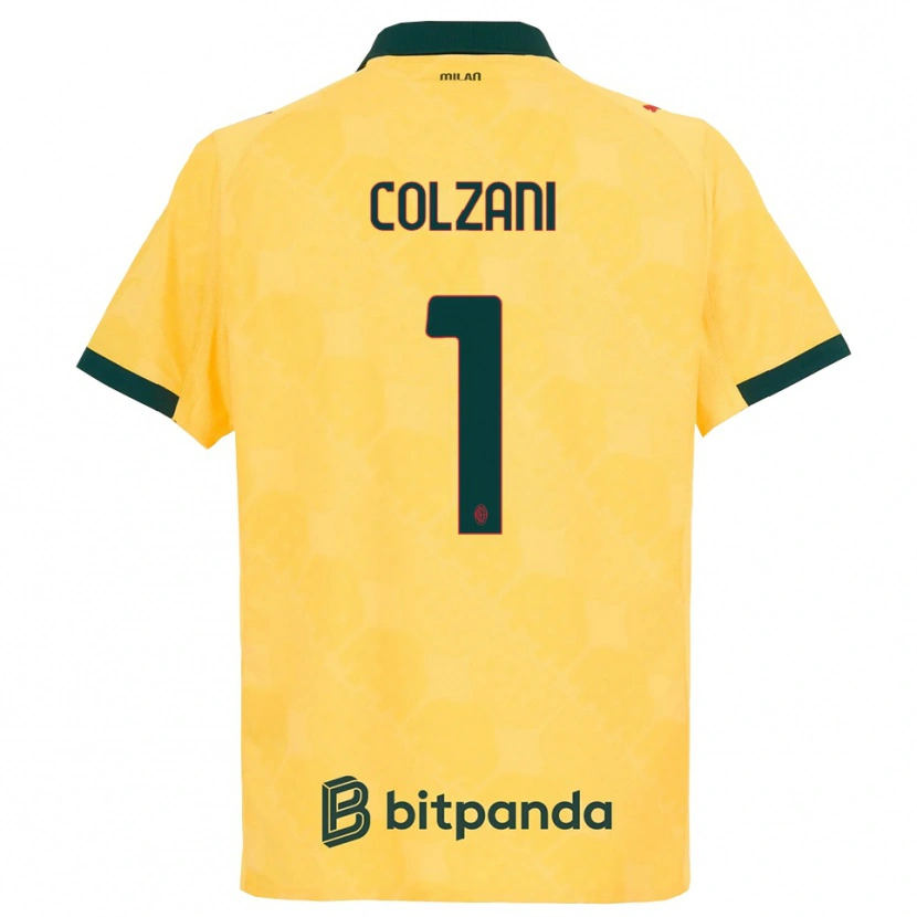 Danxen Heren Edoardo Colzani #1 Geel Zwart Thuisshirt Derde Tenue 2025/26 T-Shirt