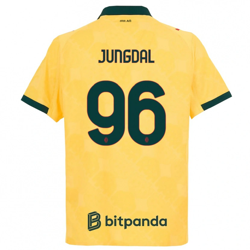 Danxen Heren Andreas Jungdal #96 Geel Zwart Thuisshirt Derde Tenue 2025/26 T-Shirt