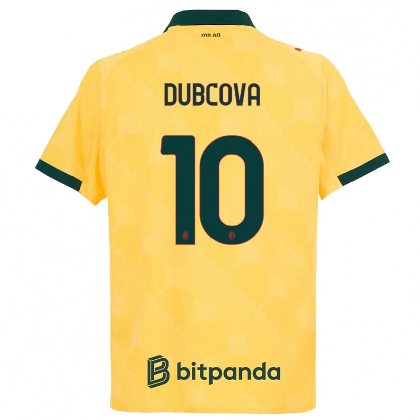 Danxen Heren Kamila Dubcova #10 Geel Zwart Thuisshirt Derde Tenue 2025/26 T-Shirt