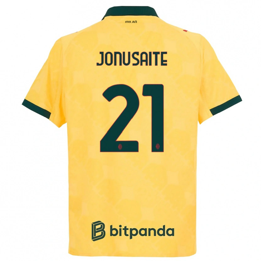 Danxen Heren Rimante Jonusaite #21 Geel Zwart Thuisshirt Derde Tenue 2025/26 T-Shirt